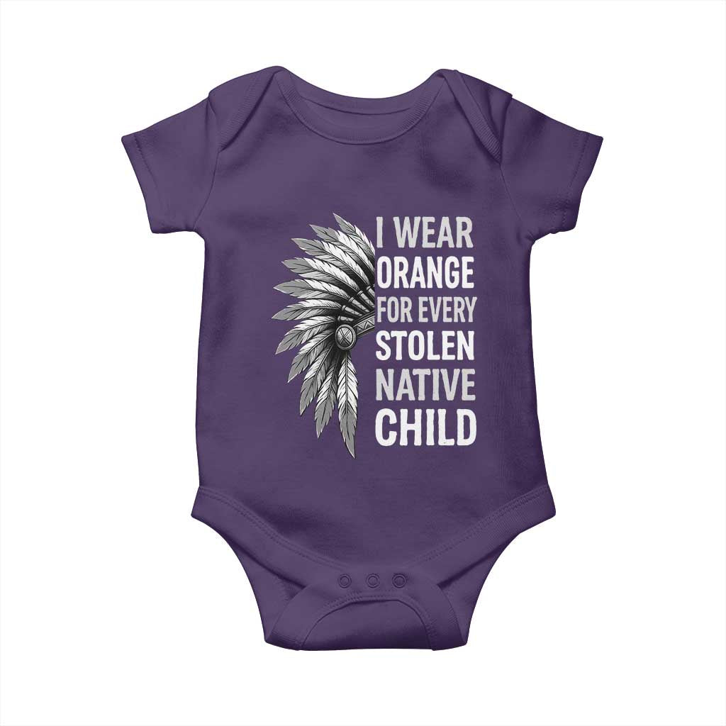 I Wear Orange For Every Stolen Native Child Baby Onesie Orange Day