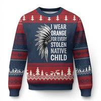 I Wear Orange For Every Stolen Native Child Ugly Christmas Sweater Orange Day