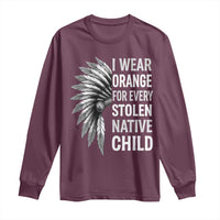 I Wear Orange For Every Stolen Native Child Long Sleeve Shirt Orange Day