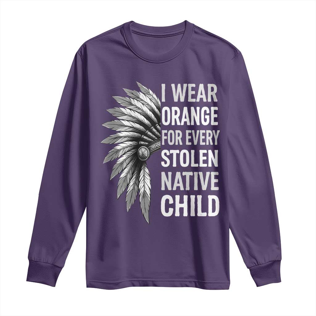 I Wear Orange For Every Stolen Native Child Long Sleeve Shirt Orange Day