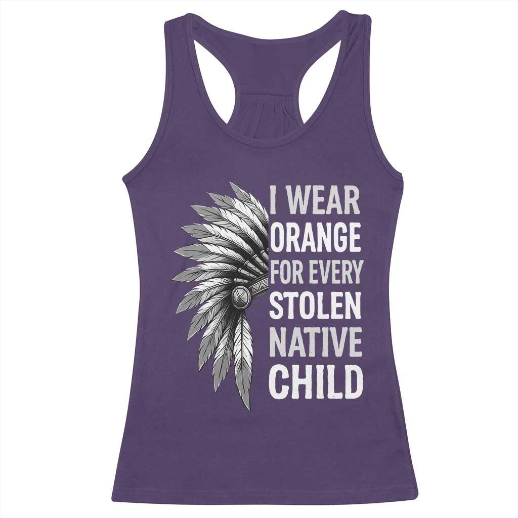 I Wear Orange For Every Stolen Native Child Racerback Tank Top Orange Day