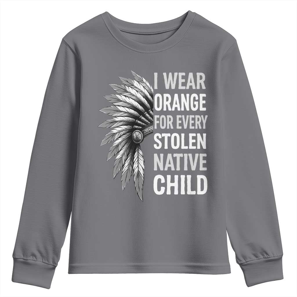 I Wear Orange For Every Stolen Native Child Youth Sweatshirt Orange Day