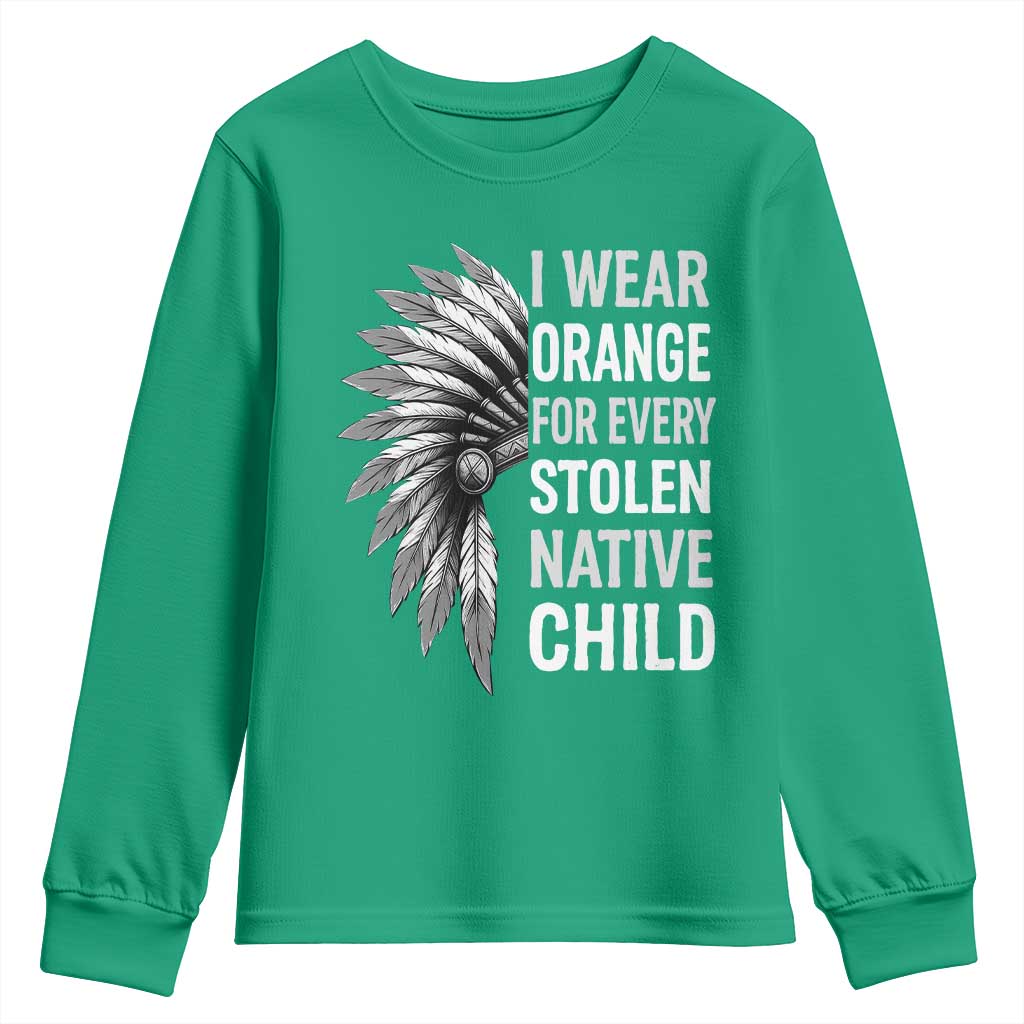 I Wear Orange For Every Stolen Native Child Youth Sweatshirt Orange Day