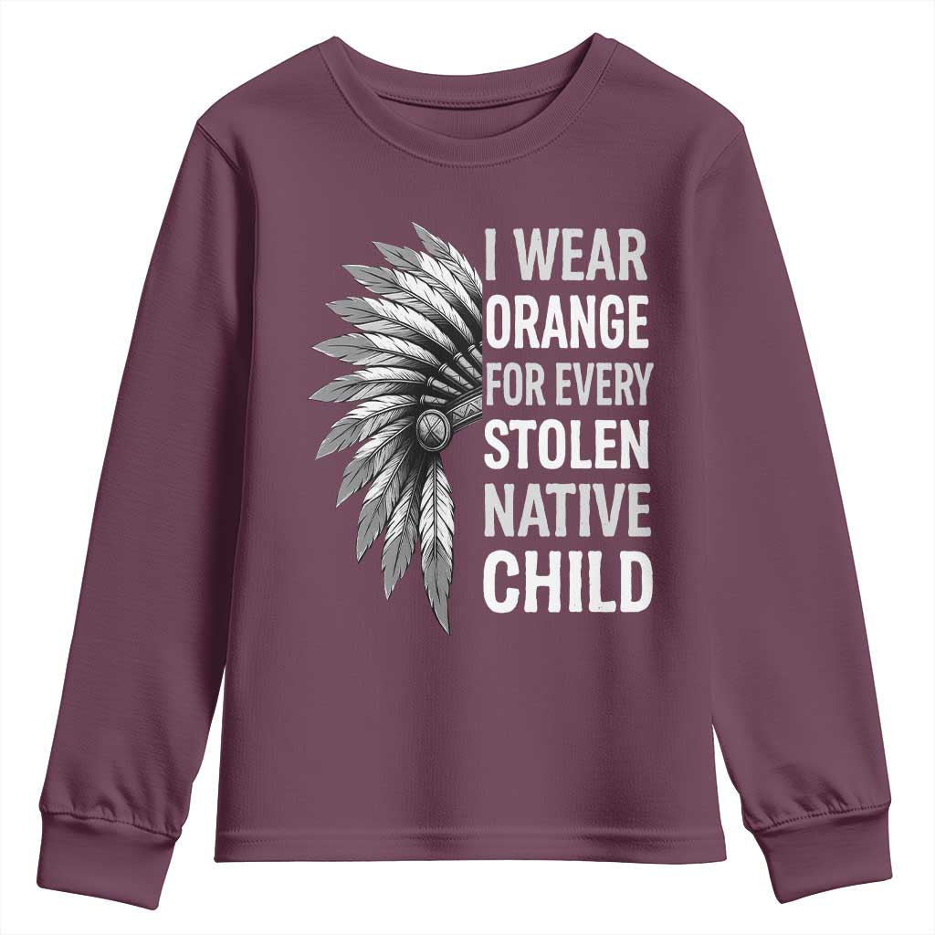 I Wear Orange For Every Stolen Native Child Youth Sweatshirt Orange Day
