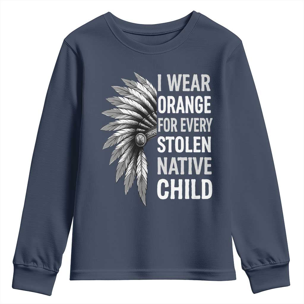I Wear Orange For Every Stolen Native Child Youth Sweatshirt Orange Day