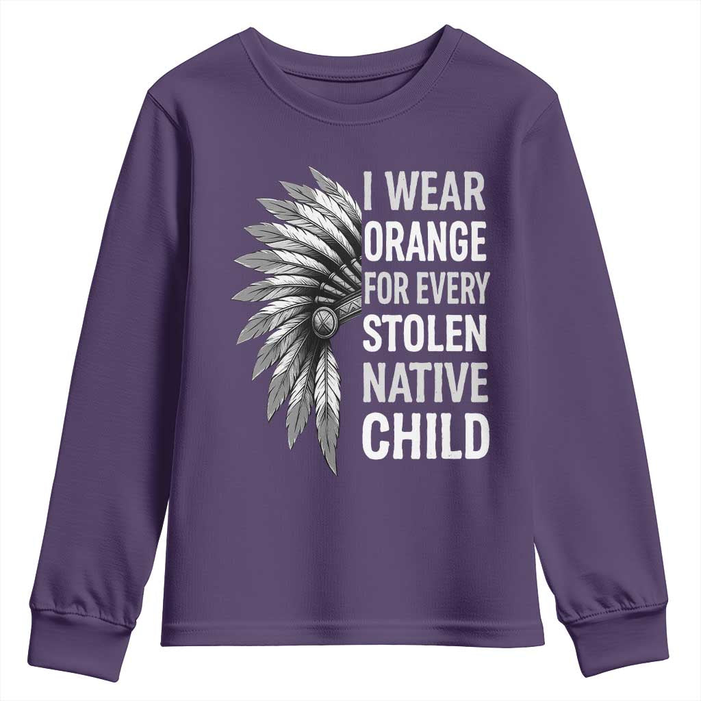 I Wear Orange For Every Stolen Native Child Youth Sweatshirt Orange Day