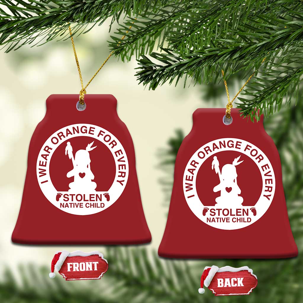I Wear Orange For Every Stolen American Native Child Christmas Ornament Bring Our Children Home Orange Day - Wonder Print Shop