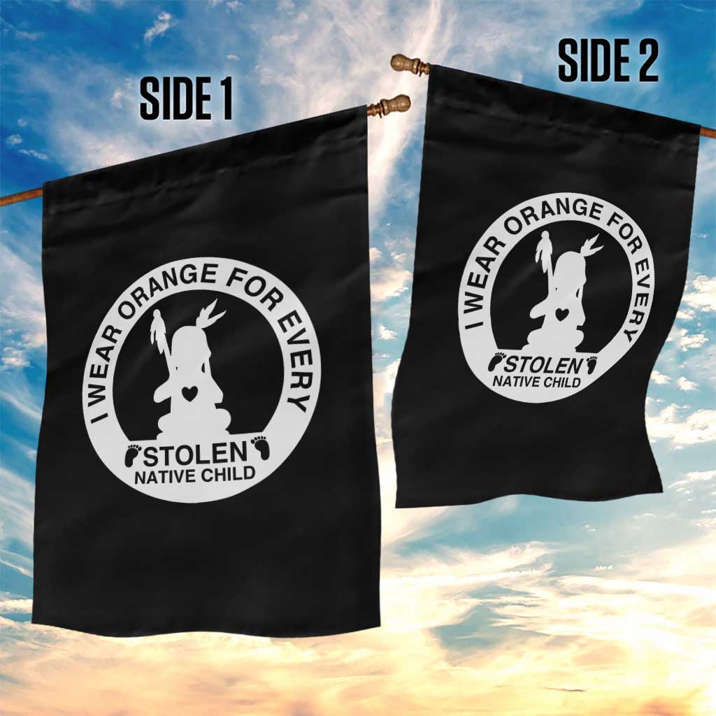 I Wear Orange For Every Stolen American Native Child Garden Flag Bring Our Children Home Orange Day - Wonder Print Shop