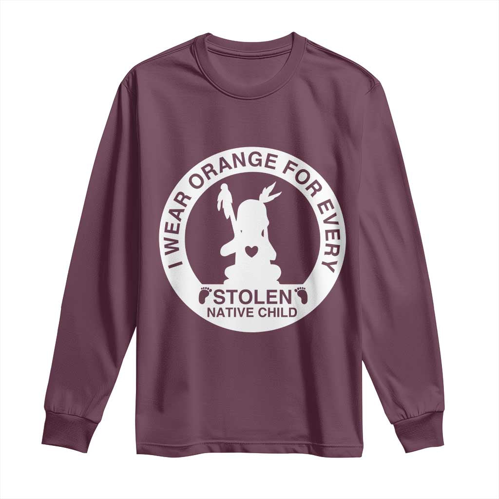 I Wear Orange For Every Stolen American Native Child Long Sleeve Shirt Bring Our Children Home Orange Day - Wonder Print Shop