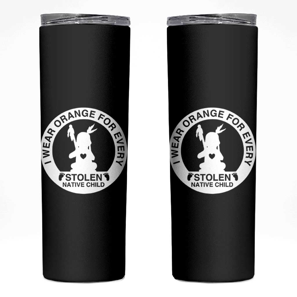 I Wear Orange For Every Stolen American Native Child Skinny Tumbler Bring Our Children Home Orange Day - Wonder Print Shop