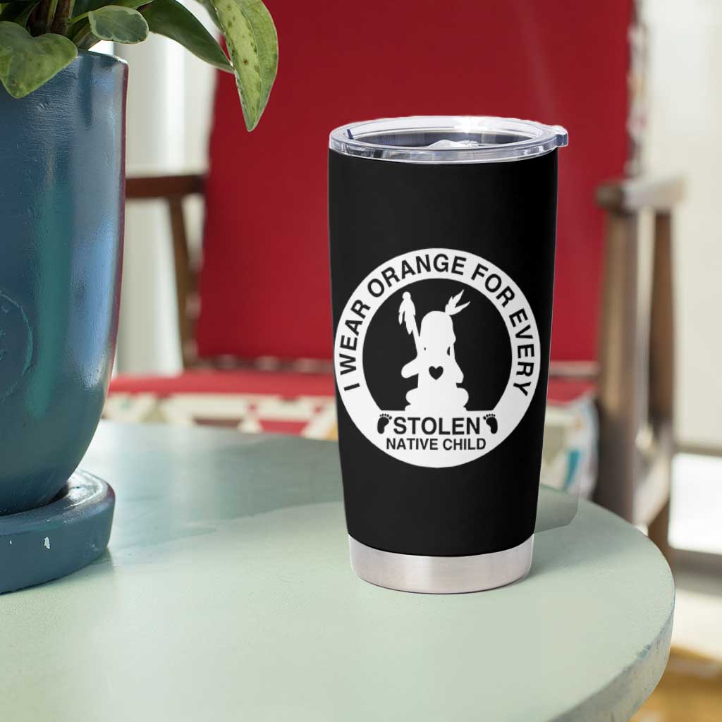 I Wear Orange For Every Stolen American Native Child Tumbler Cup Bring Our Children Home Orange Day - Wonder Print Shop