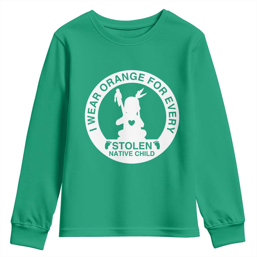 I Wear Orange For Every Stolen American Native Child Youth Sweatshirt Bring Our Children Home Orange Day - Wonder Print Shop