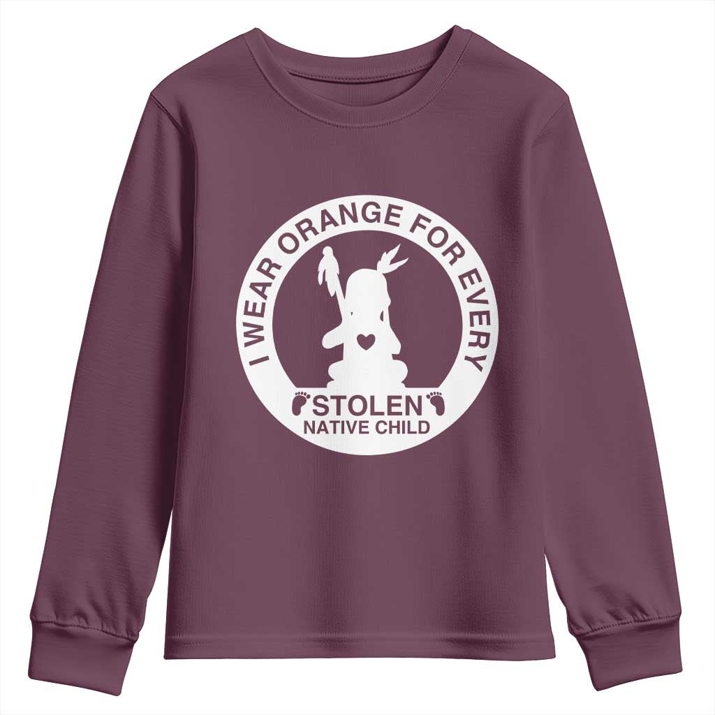 I Wear Orange For Every Stolen American Native Child Youth Sweatshirt Bring Our Children Home Orange Day - Wonder Print Shop