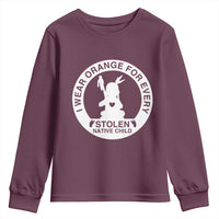 I Wear Orange For Every Stolen American Native Child Youth Sweatshirt Bring Our Children Home Orange Day - Wonder Print Shop