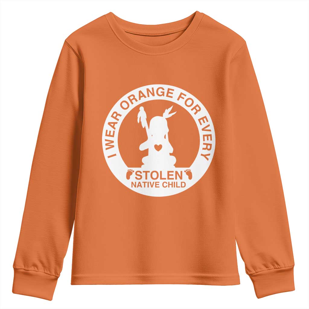 I Wear Orange For Every Stolen American Native Child Youth Sweatshirt Bring Our Children Home Orange Day - Wonder Print Shop