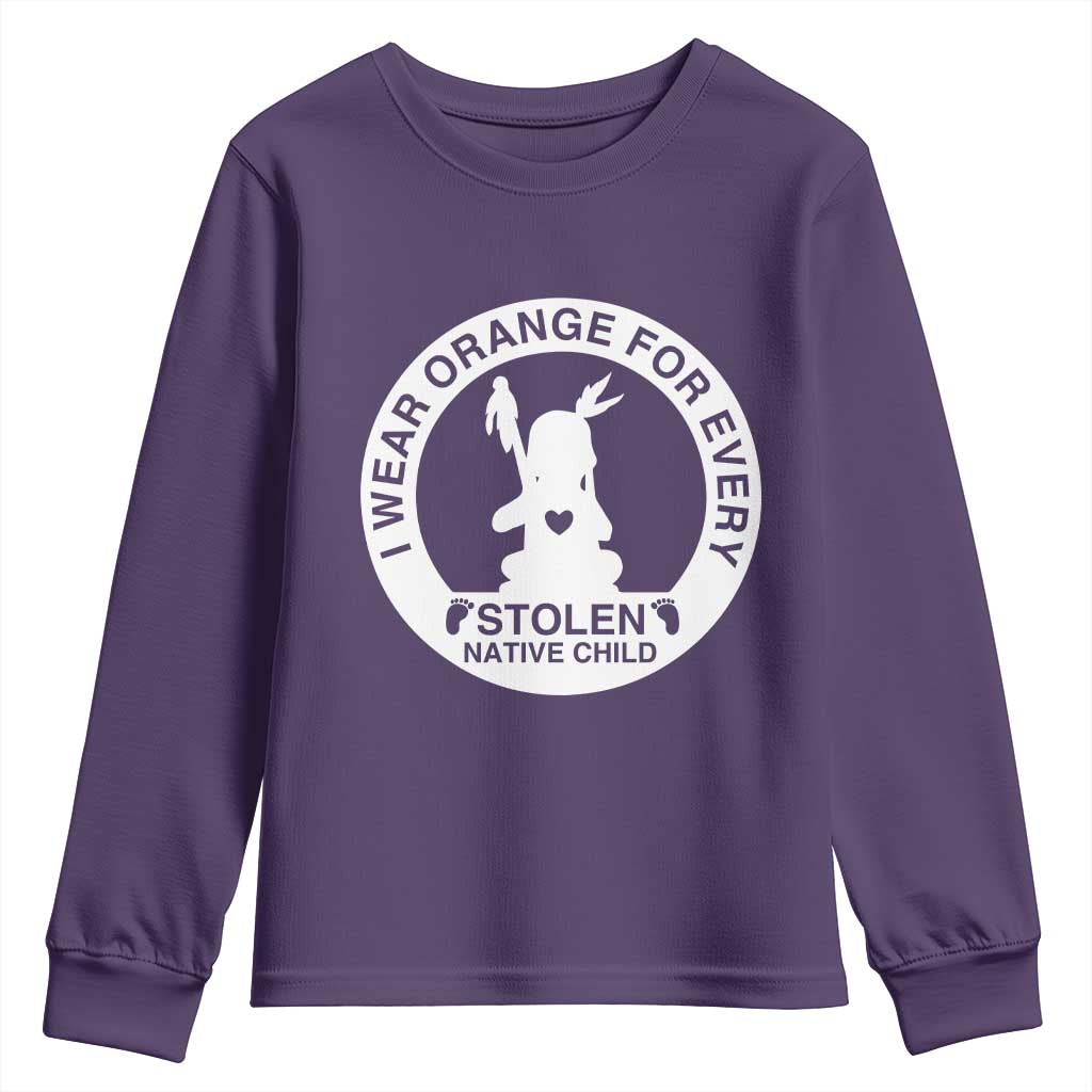 I Wear Orange For Every Stolen American Native Child Youth Sweatshirt Bring Our Children Home Orange Day - Wonder Print Shop