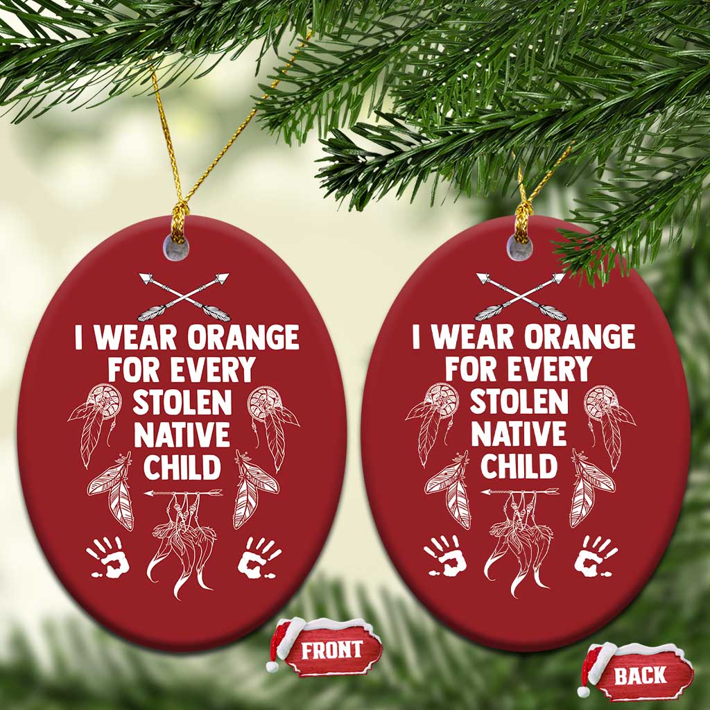 I Wear Orange For Every Stolen American Native Child Christmas Ornament - Wonder Print Shop