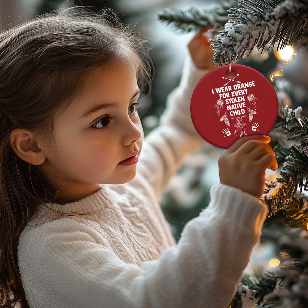 I Wear Orange For Every Stolen American Native Child Christmas Ornament - Wonder Print Shop