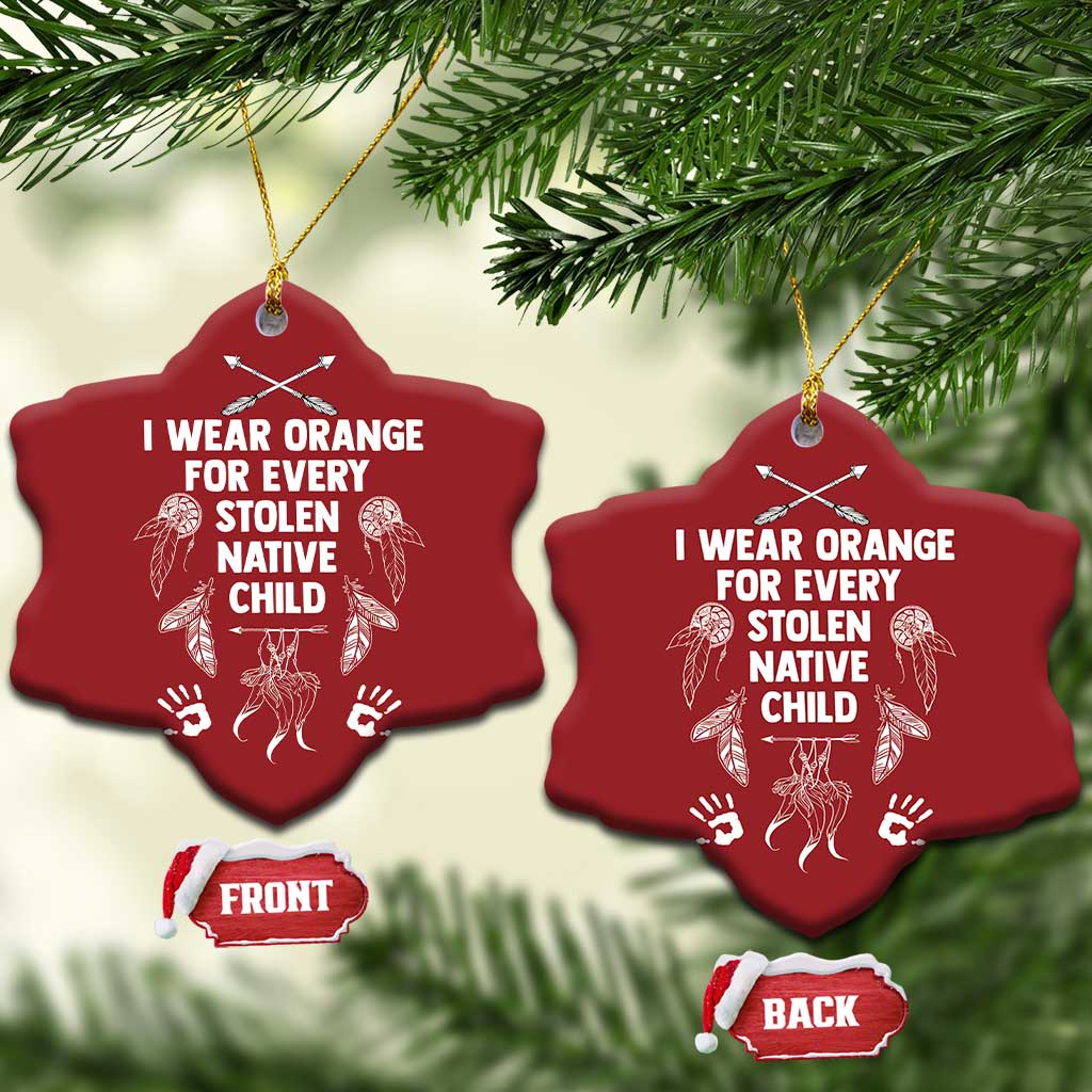 I Wear Orange For Every Stolen American Native Child Christmas Ornament - Wonder Print Shop