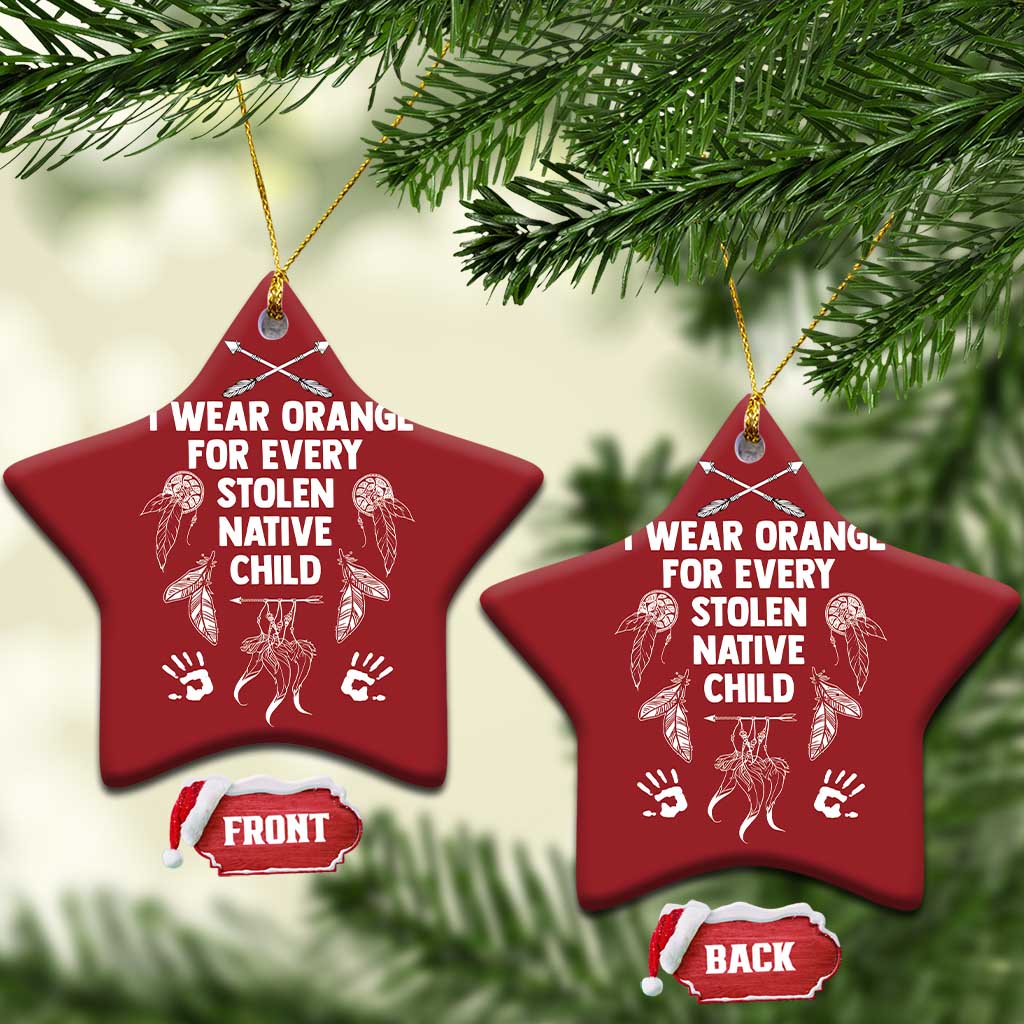 I Wear Orange For Every Stolen American Native Child Christmas Ornament - Wonder Print Shop