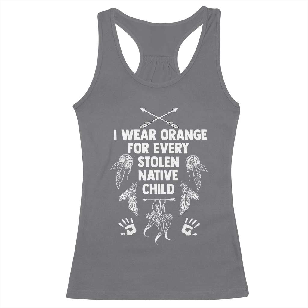 I Wear Orange For Every Stolen American Native Child Racerback Tank Top - Wonder Print Shop