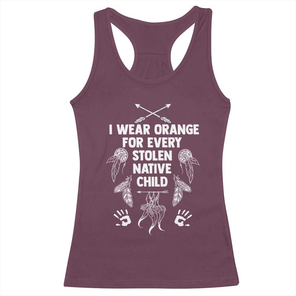 I Wear Orange For Every Stolen American Native Child Racerback Tank Top - Wonder Print Shop