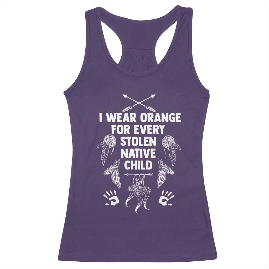 I Wear Orange For Every Stolen American Native Child Racerback Tank Top - Wonder Print Shop