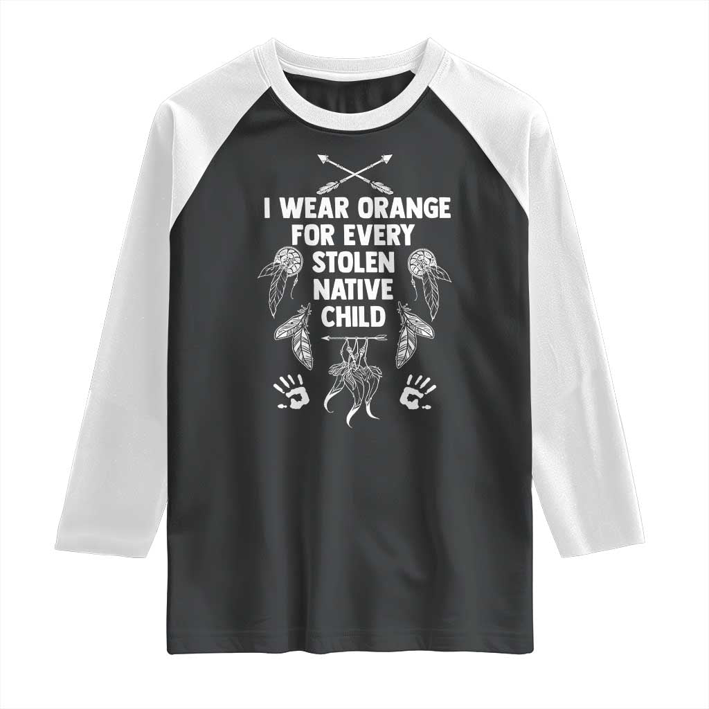 I Wear Orange For Every Stolen American Native Child Raglan Shirt - Wonder Print Shop