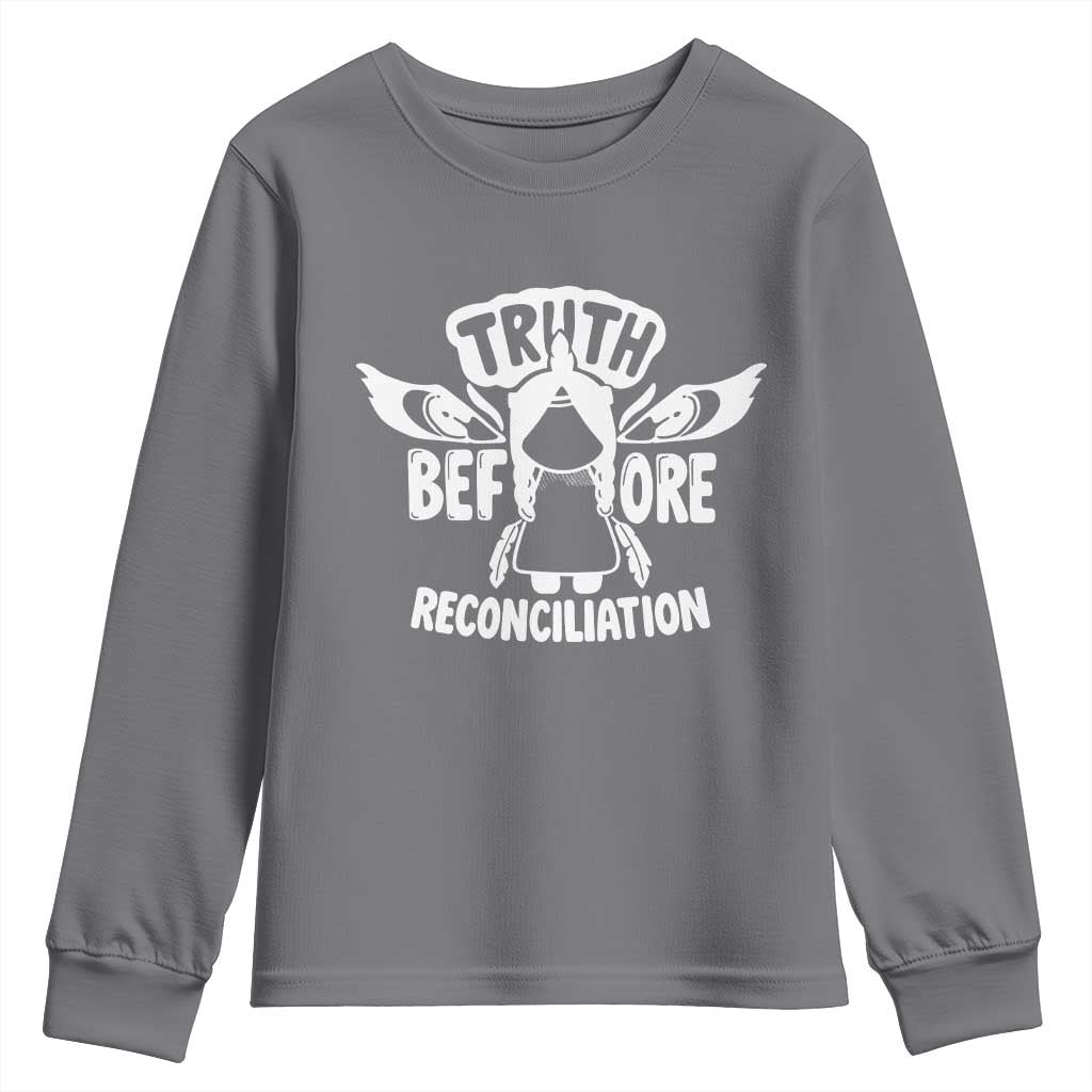 Native American Every Child Youth Sweatshirt Truth Before Reconciliation - Wonder Print Shop