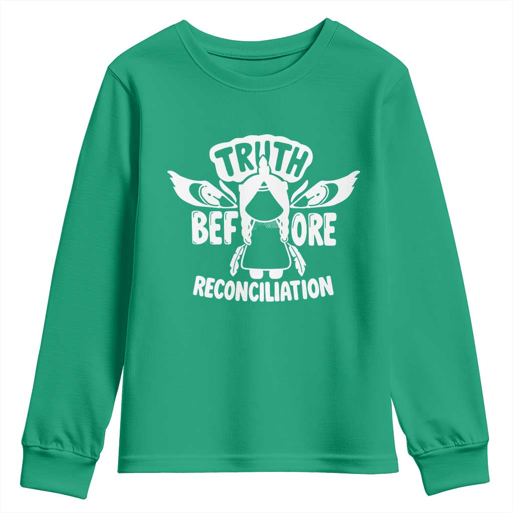 Native American Every Child Youth Sweatshirt Truth Before Reconciliation - Wonder Print Shop