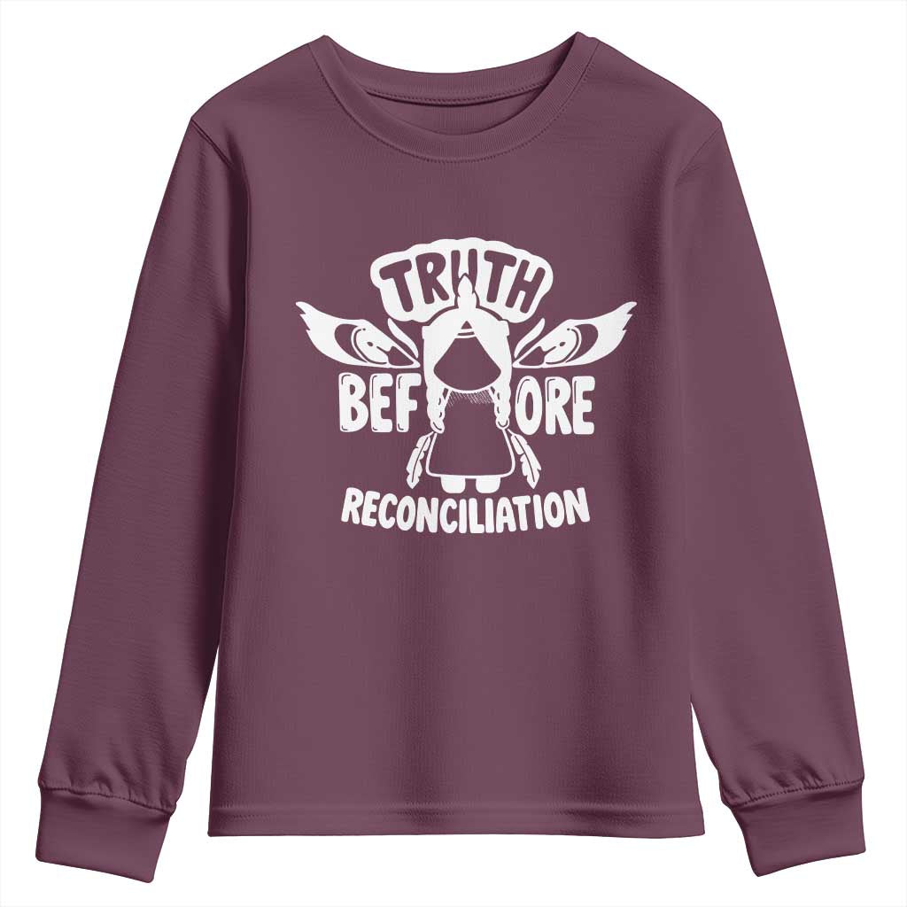 Native American Every Child Youth Sweatshirt Truth Before Reconciliation - Wonder Print Shop