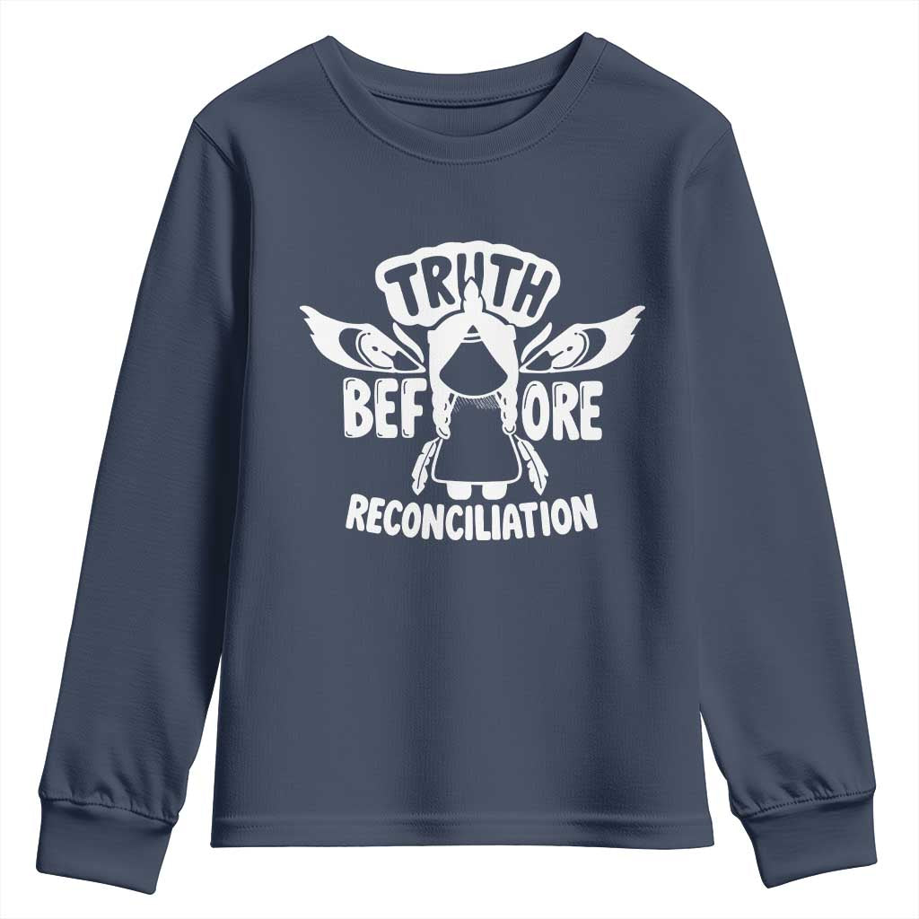Native American Every Child Youth Sweatshirt Truth Before Reconciliation - Wonder Print Shop