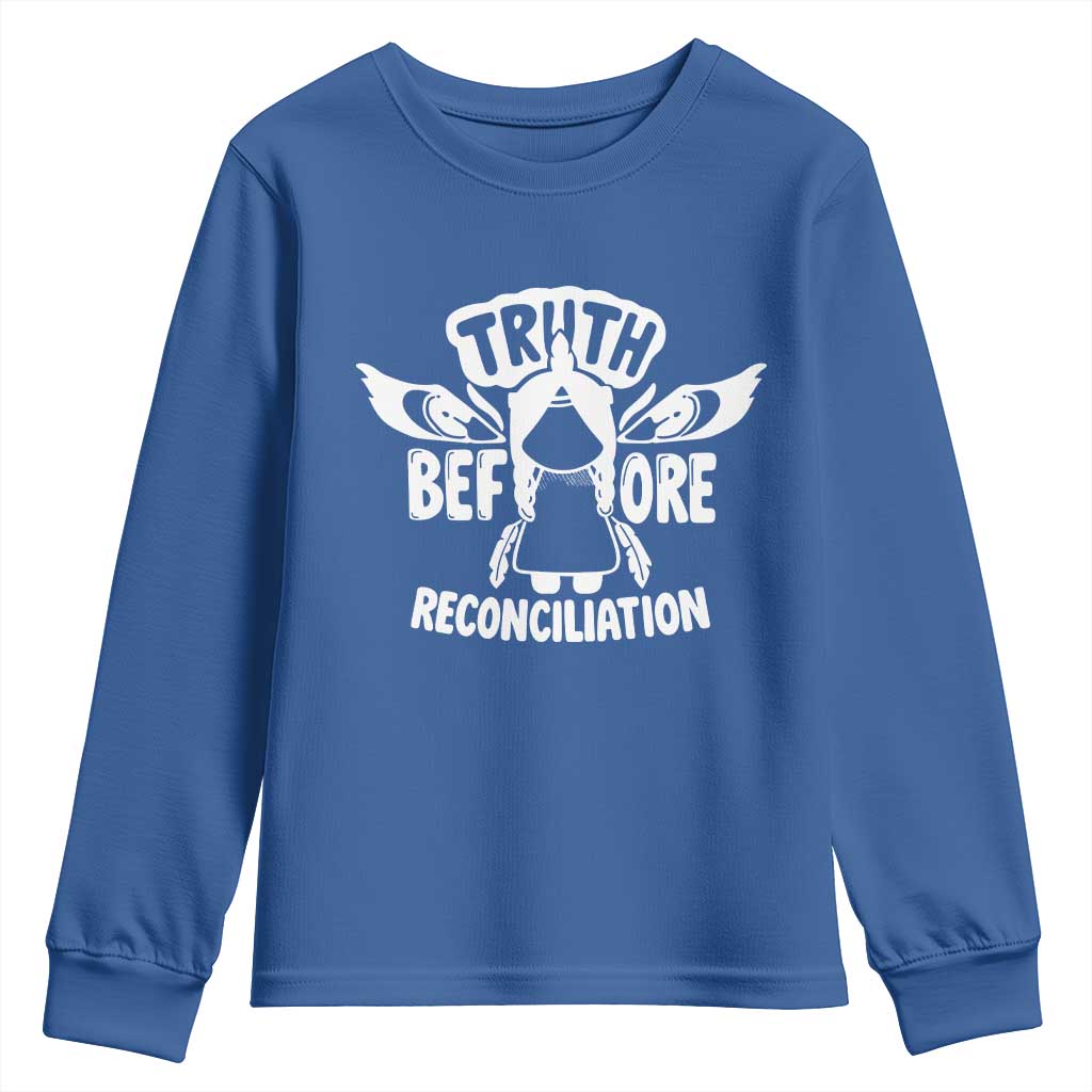 Native American Every Child Youth Sweatshirt Truth Before Reconciliation - Wonder Print Shop