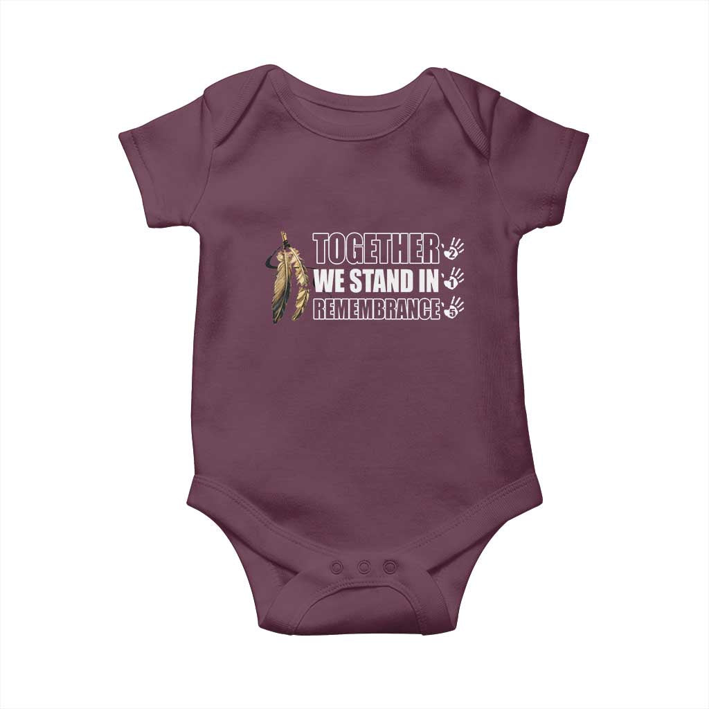 Native American Every Child Baby Onesie Together We Stand in Remembrance 215 Stolen Children - Wonder Print Shop