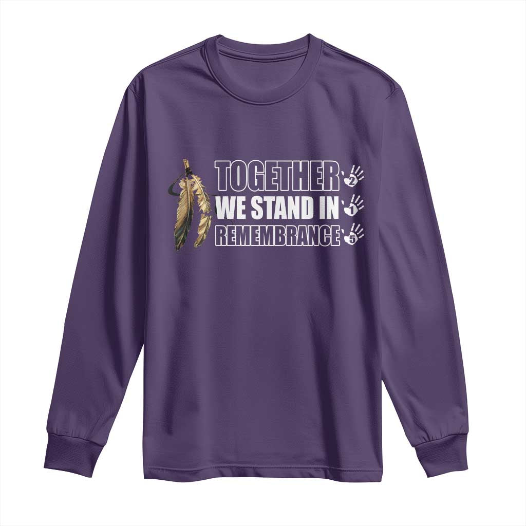 Native American Every Child Long Sleeve Shirt Together We Stand in Remembrance 215 Stolen Children - Wonder Print Shop