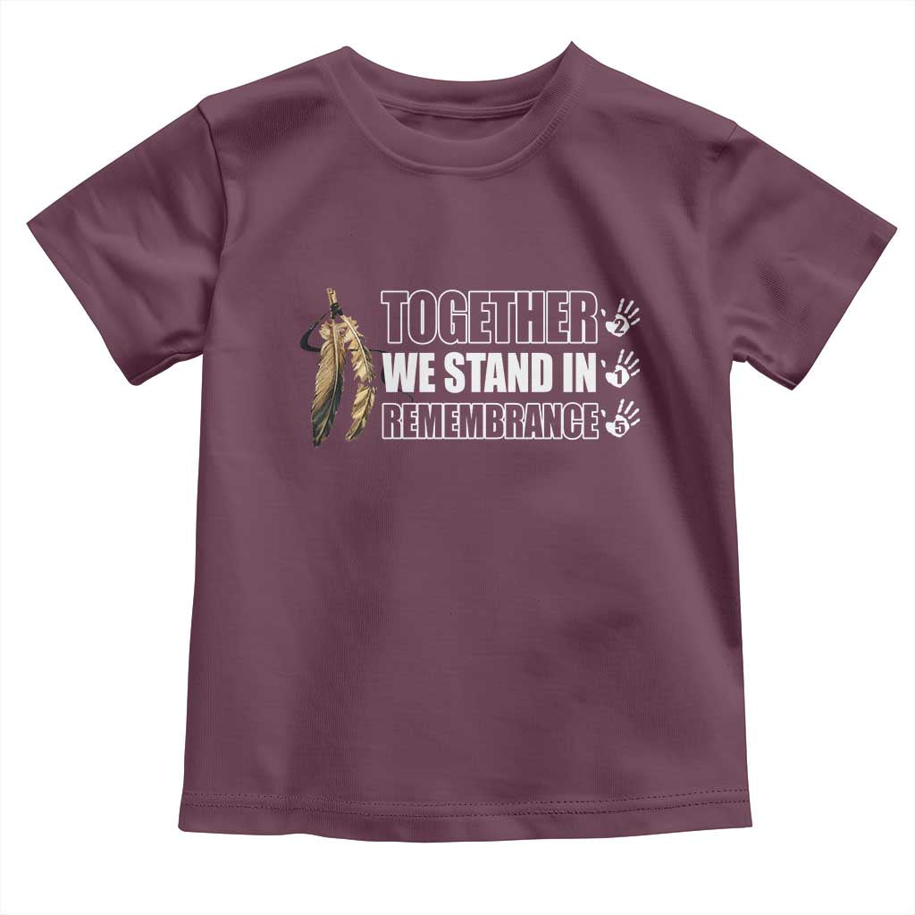 Native American Every Child Toddler T Shirt Together We Stand in Remembrance 215 Stolen Children - Wonder Print Shop