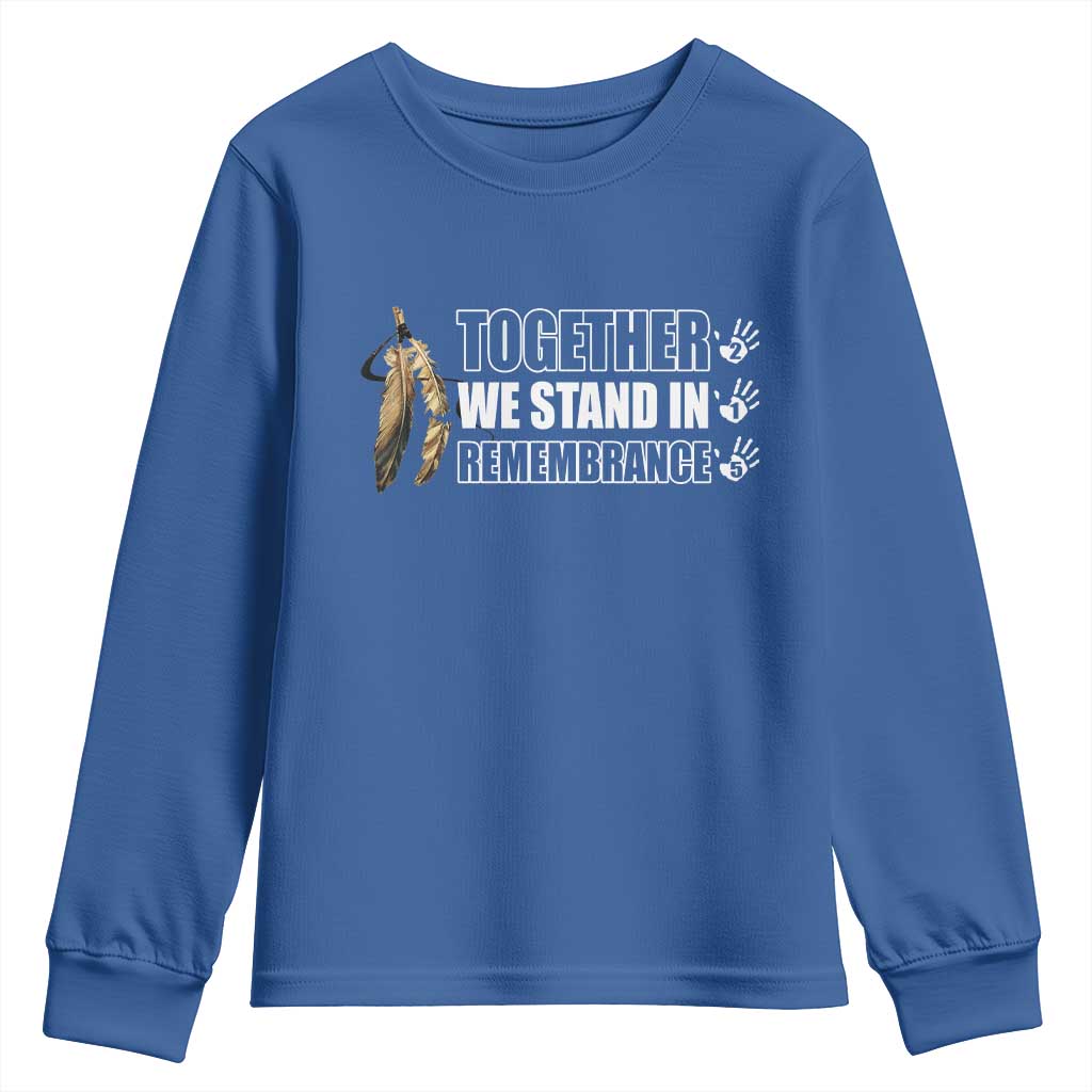 Native American Every Child Youth Sweatshirt Together We Stand in Remembrance 215 Stolen Children - Wonder Print Shop