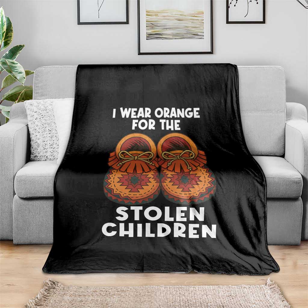 I Wear Orange For Every Stolen American Native Child Throw Blanket Orange Day - Wonder Print Shop