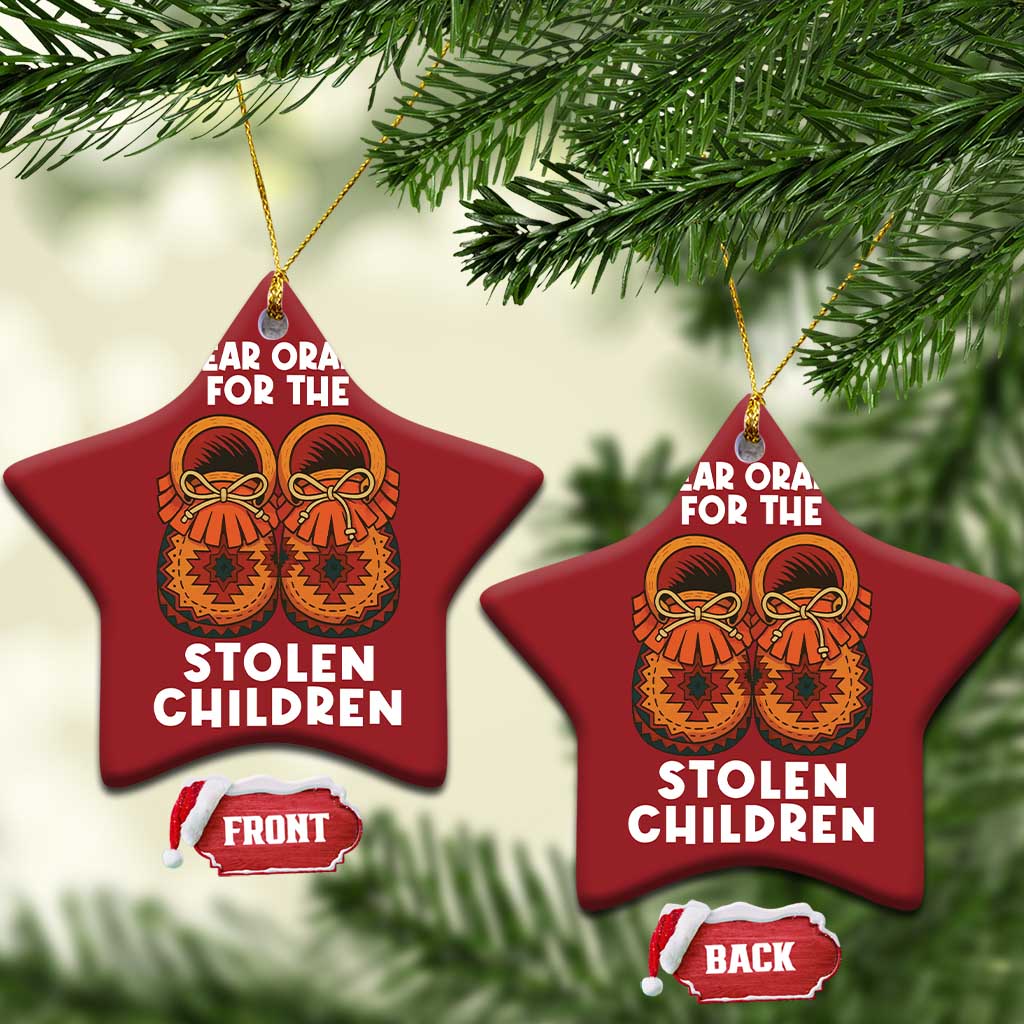 I Wear Orange For Every Stolen American Native Child Christmas Ornament Orange Day - Wonder Print Shop