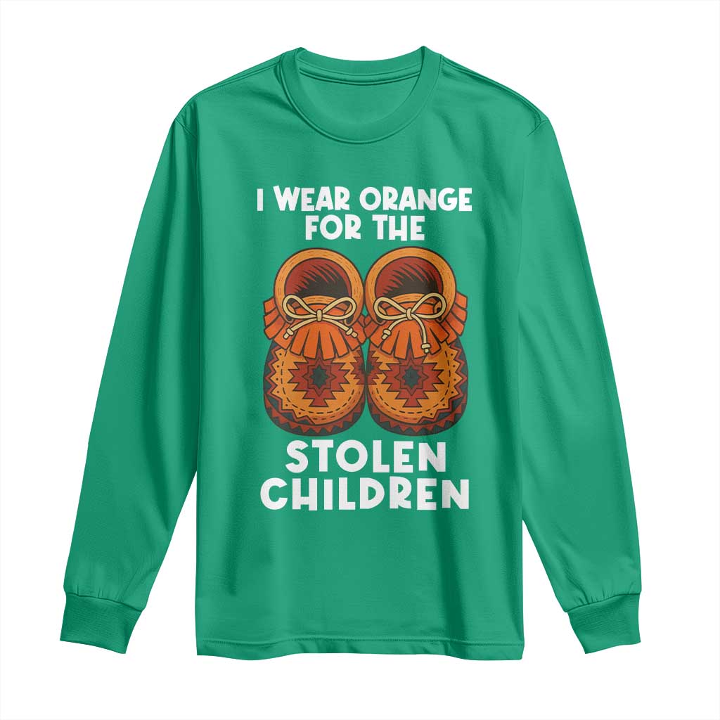 I Wear Orange For Every Stolen American Native Child Long Sleeve Shirt Orange Day - Wonder Print Shop
