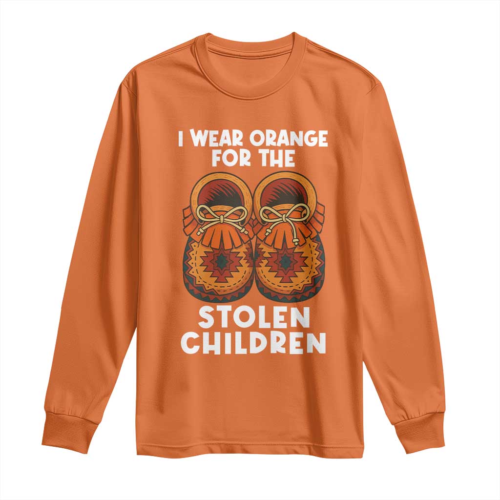 I Wear Orange For Every Stolen American Native Child Long Sleeve Shirt Orange Day - Wonder Print Shop