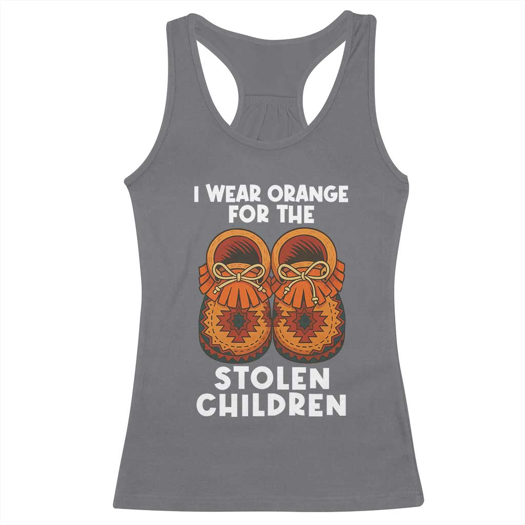 I Wear Orange For Every Stolen American Native Child Racerback Tank Top Orange Day - Wonder Print Shop