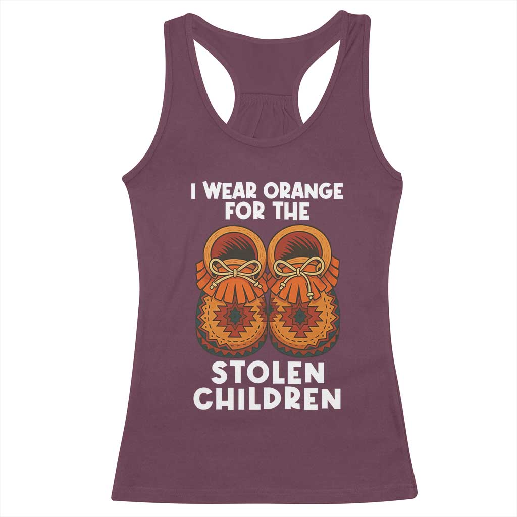 I Wear Orange For Every Stolen American Native Child Racerback Tank Top Orange Day - Wonder Print Shop