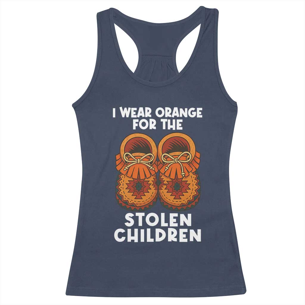 I Wear Orange For Every Stolen American Native Child Racerback Tank Top Orange Day - Wonder Print Shop