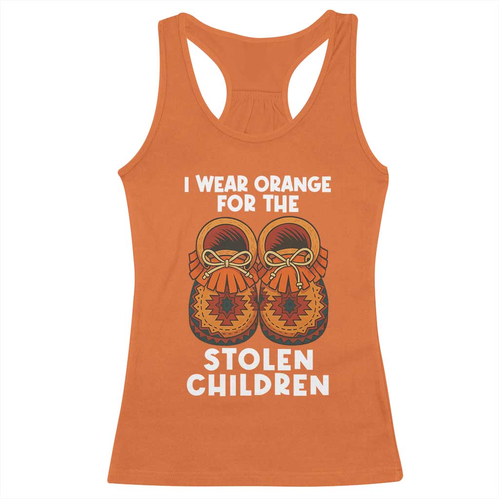 I Wear Orange For Every Stolen American Native Child Racerback Tank Top Orange Day - Wonder Print Shop