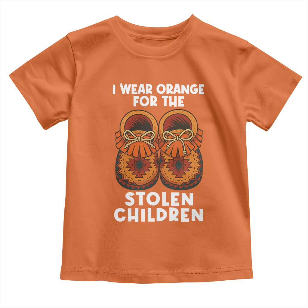I Wear Orange For Every Stolen American Native Child Toddler T Shirt Orange Day - Wonder Print Shop