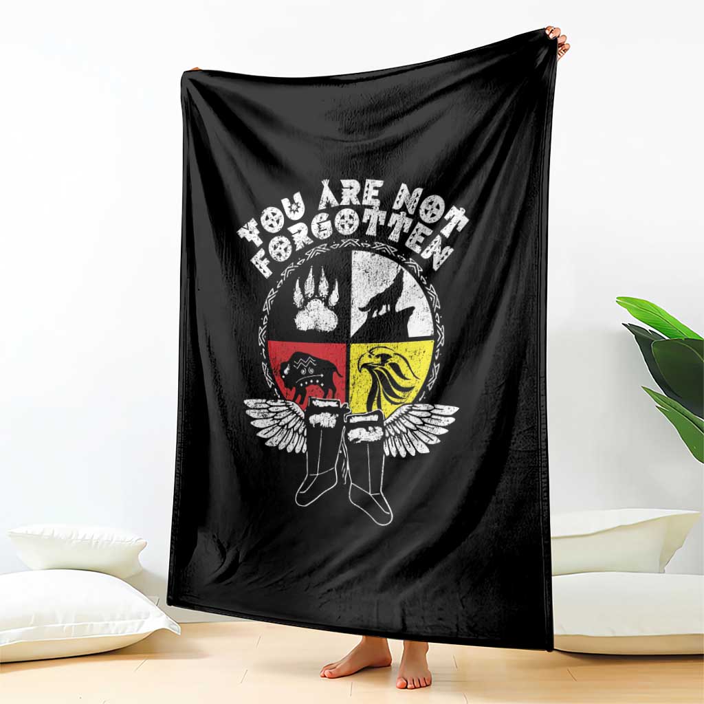 Native American Indian Throw Blanket You Are Not Forgotten - Wonder Print Shop