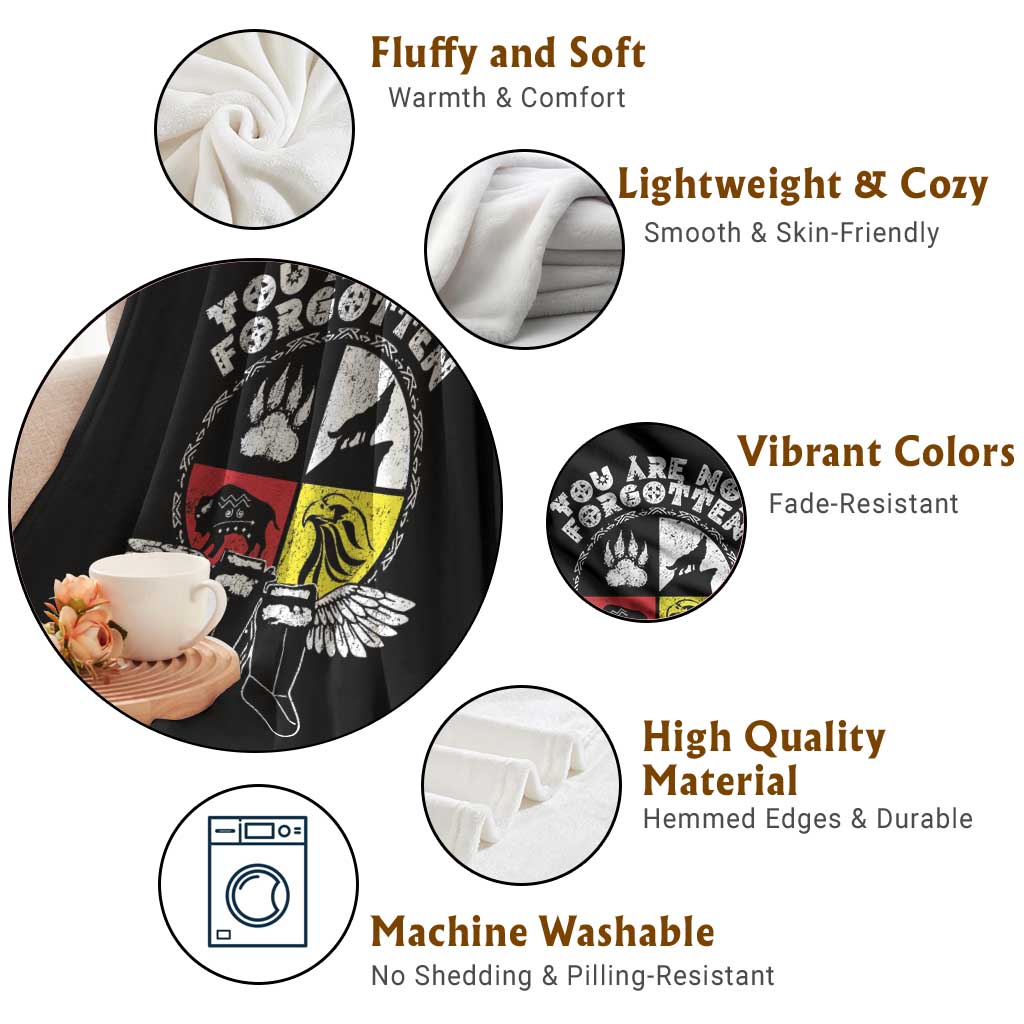 Native American Indian Throw Blanket You Are Not Forgotten - Wonder Print Shop