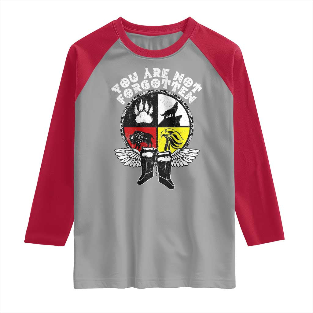 Native American Indian Raglan Shirt You Are Not Forgotten - Wonder Print Shop