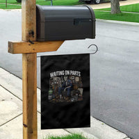 Waiting On Parts HVAC Tech Skeleton Funny Mechanic Graphic Garden Flag